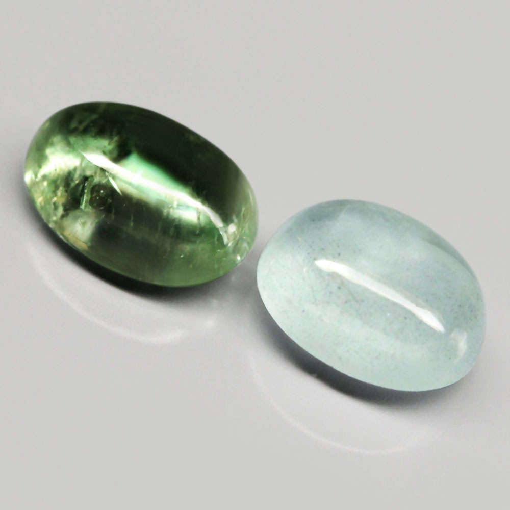 1.61Ct.Tourmaline Bluish Green & Ocean Blue Cabochon Mozambique  Natural Gemstone