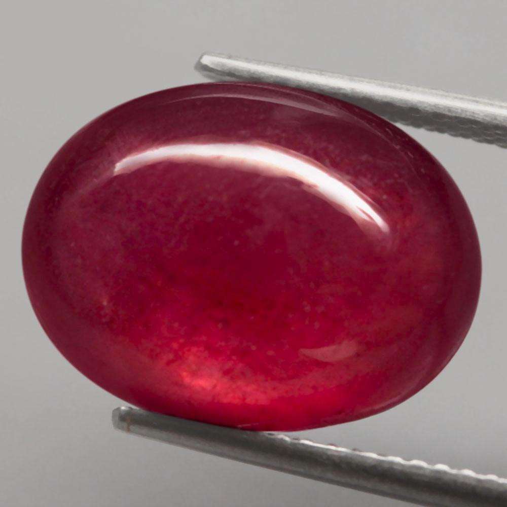 11.99Ct. Ruby Top Red Oval Cabochon Heated Mozambique Sparkling Natural