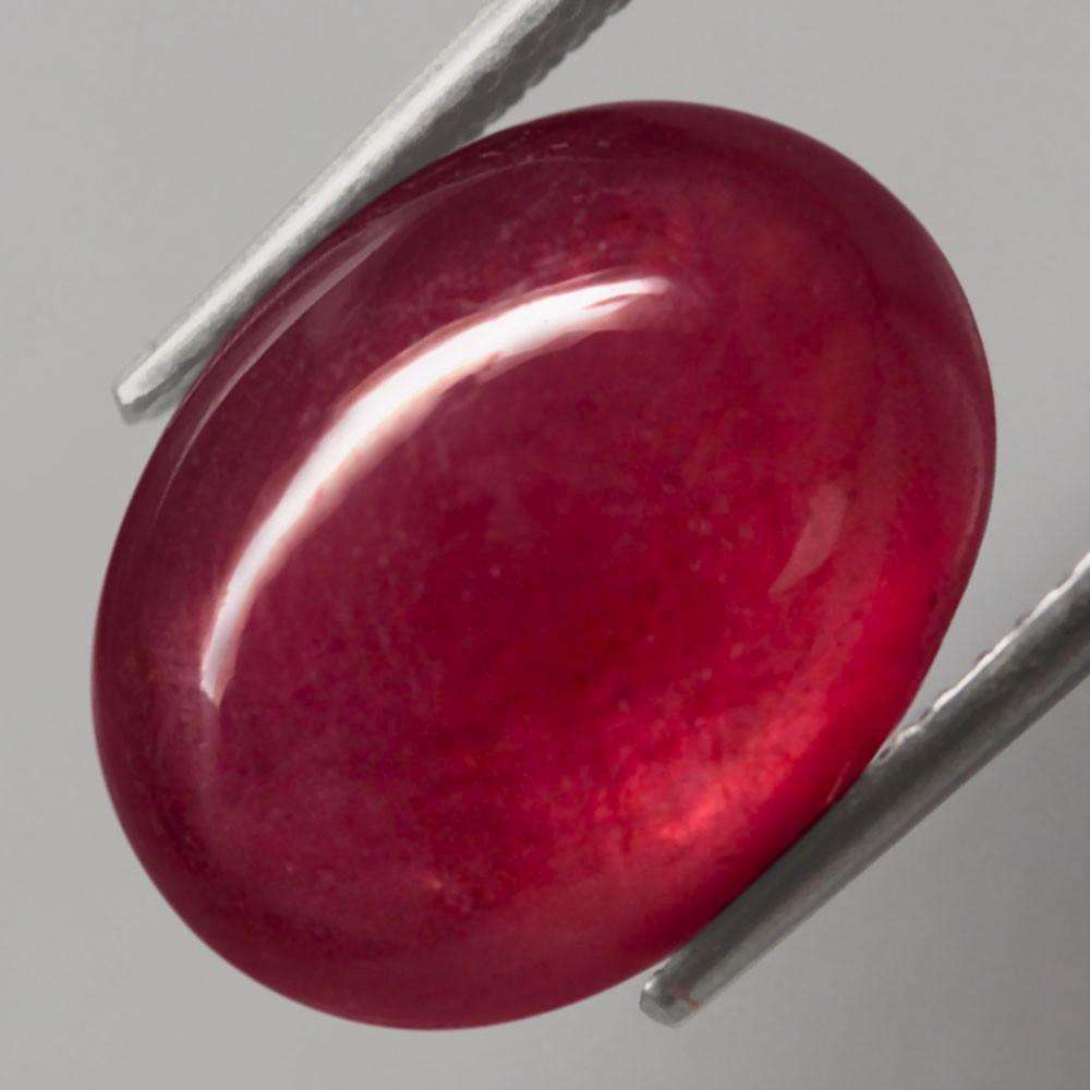 11.99Ct. Ruby Top Red Oval Cabochon Heated Mozambique Sparkling Natural