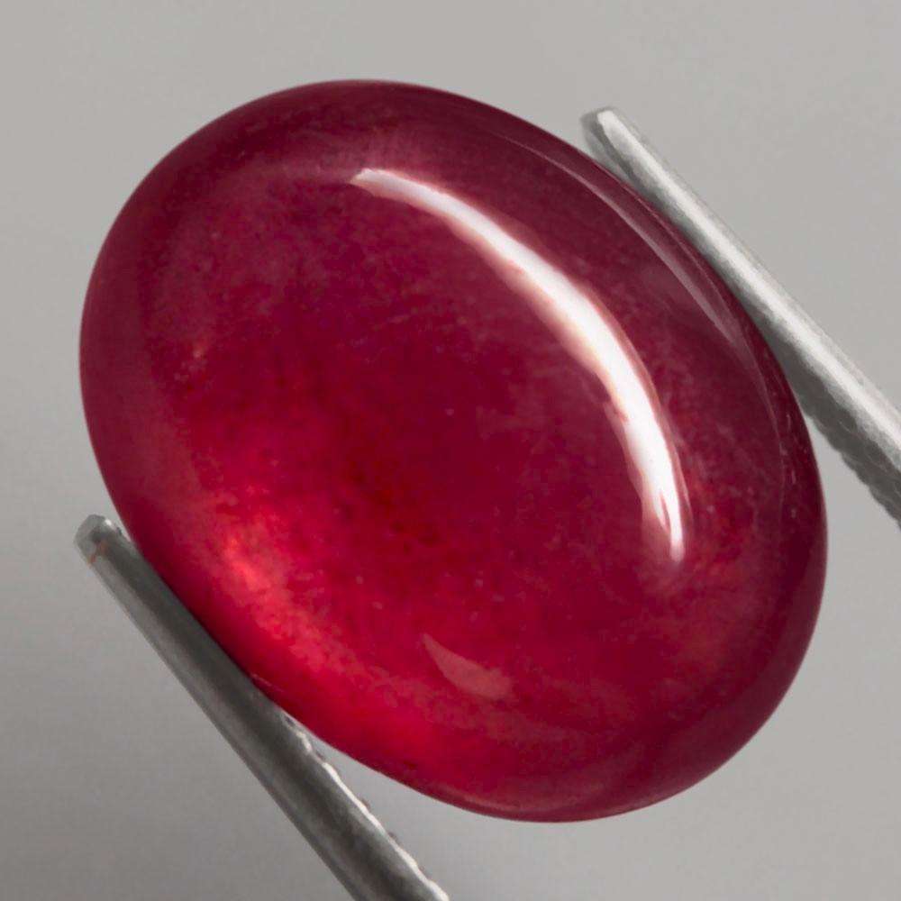 11.99Ct. Ruby Top Red Oval Cabochon Heated Mozambique Sparkling Natural