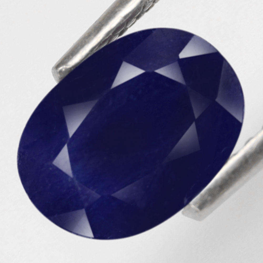 2.03Ct. Sapphire Blue Color Oval Facet Normal Heated Natural Gemstone