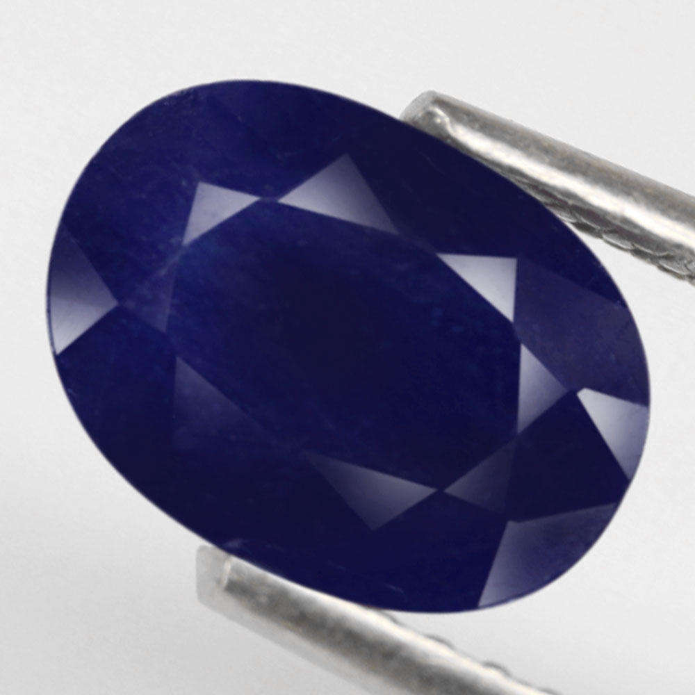 2.03Ct. Sapphire Blue Color Oval Facet Normal Heated Natural Gemstone