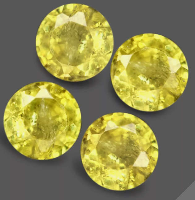 1.06Ct.   Sphene Yellowish Green Round Natural Unheated
