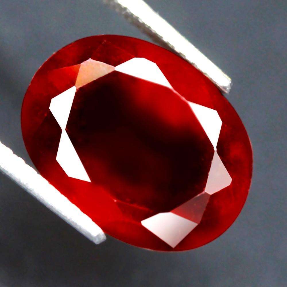 6.60Ct. Spessartine Garnet Red Oval Unheated Namibia Sparkling Natural Gemstone