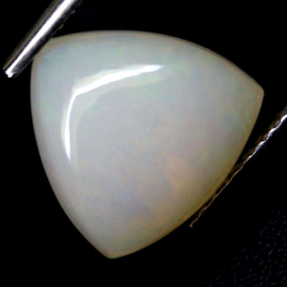 2.03Ct. Opal Triangle Cabochon Multi Colors Glittering Rainbow 3D Ethiopian