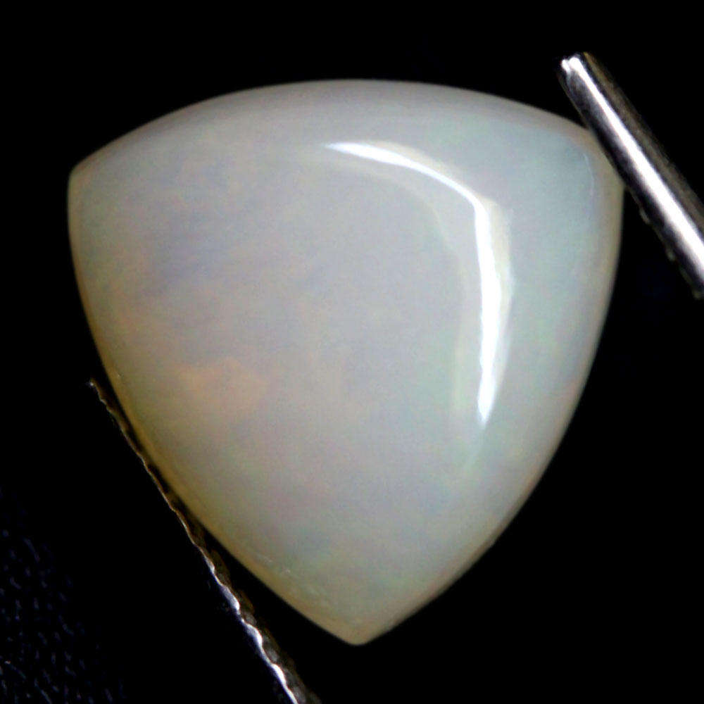 2.03Ct. Opal Triangle Cabochon Multi Colors Glittering Rainbow 3D Ethiopian