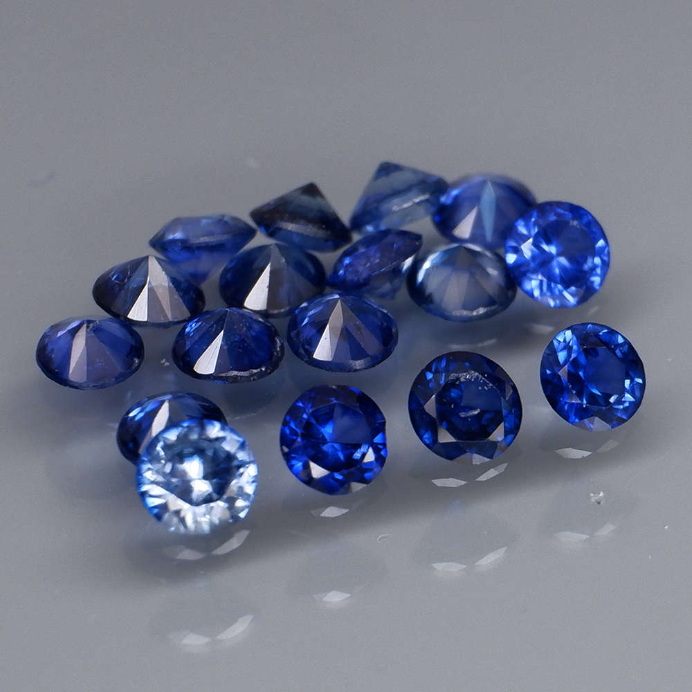 Sapphire Round**Corn Flower Blue** Diamond Cut 0.127/3mm. Ceylon Sri Lanka