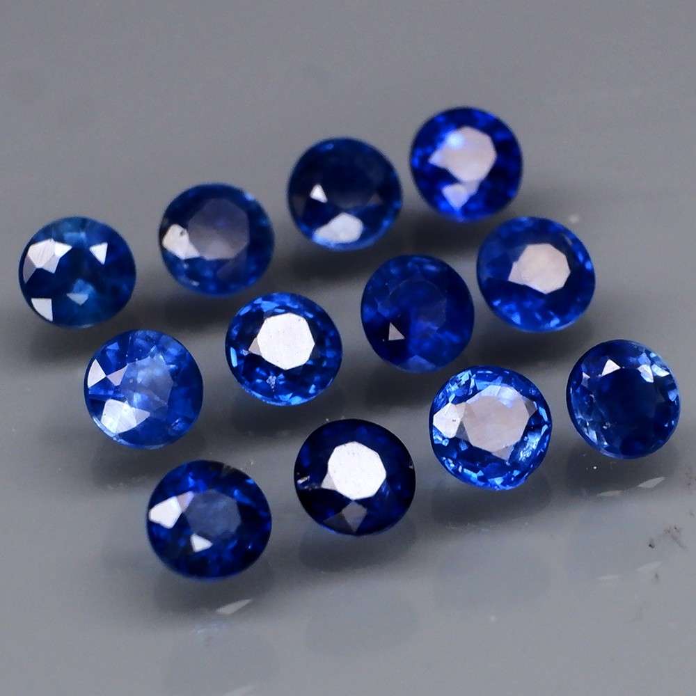 Sapphire **Top Cornflower Blue**  Round 3 mm. Ceylon, Sri Lanka 0.20Ct.