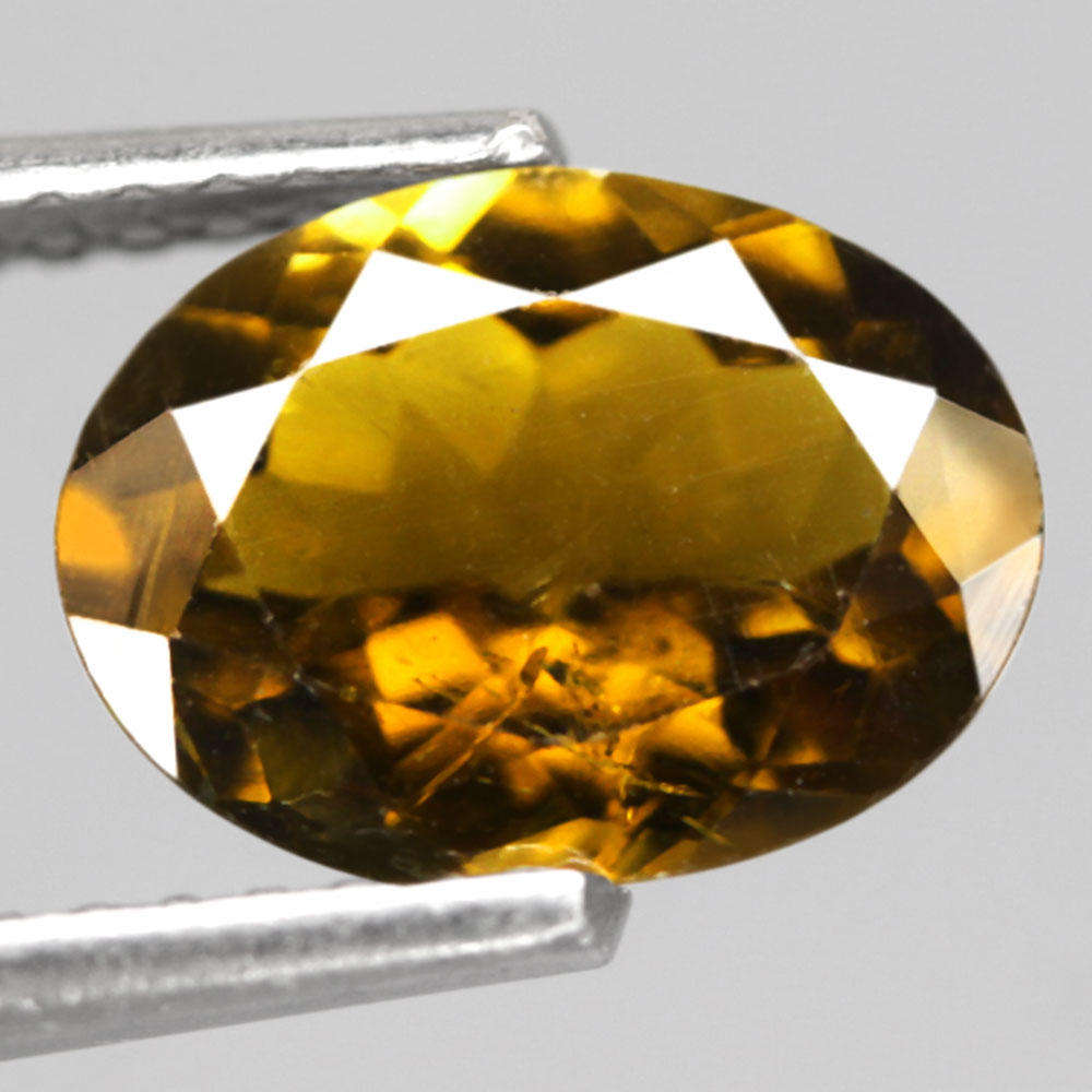 1.45Ct.  Tourmaline Yellow  Oval Untreated Mozambique Glowing Natural Gemstone