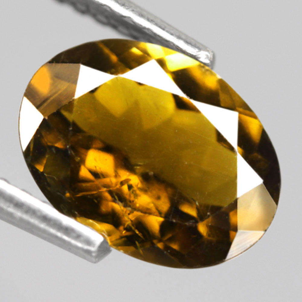1.45Ct.  Tourmaline Yellow  Oval Untreated Mozambique Glowing Natural Gemstone