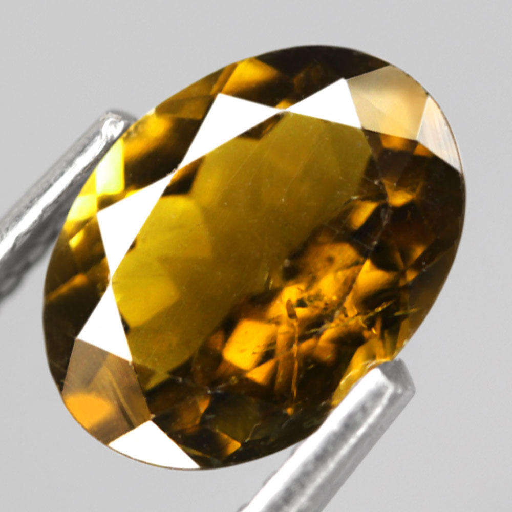 1.45Ct.  Tourmaline Yellow  Oval Untreated Mozambique Glowing Natural Gemstone