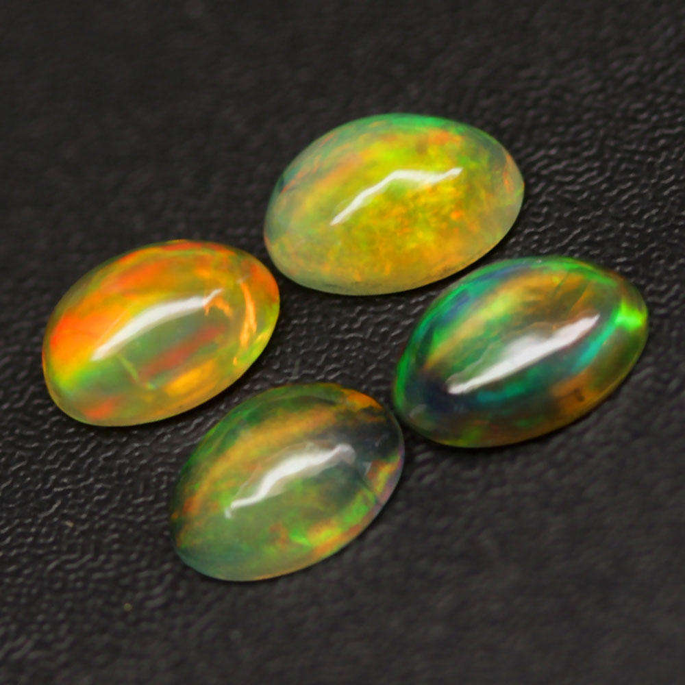 1.29Ct. Opal Oval Cabochon Multi Colors Glittering Rainbow 3D Ethiopian