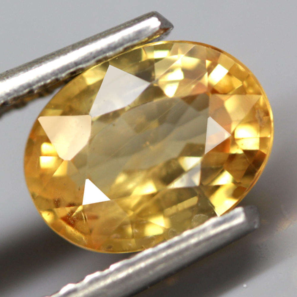 1.25Ct.  Sapphire Yellow Oval Facet Normal Heated Natural Gemstone