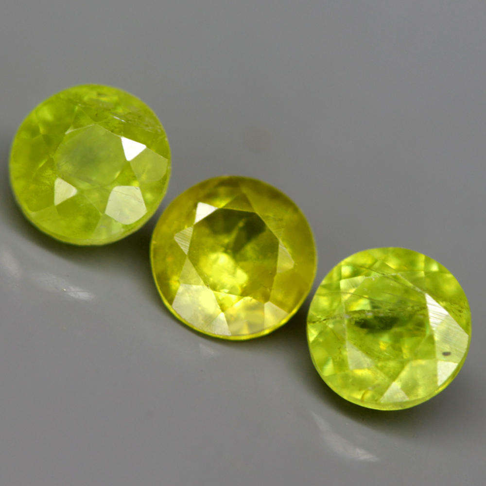1.06Ct. Sphene Yellowish Green Round Madagascar Ravishing!Natural Gemstone