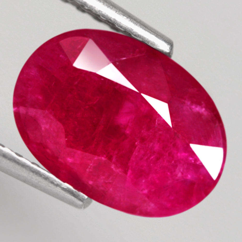 2.26Ct.  Ruby Pinkish Red Oval Big Normal Heated Winza,Tanzania Natural Gemstone