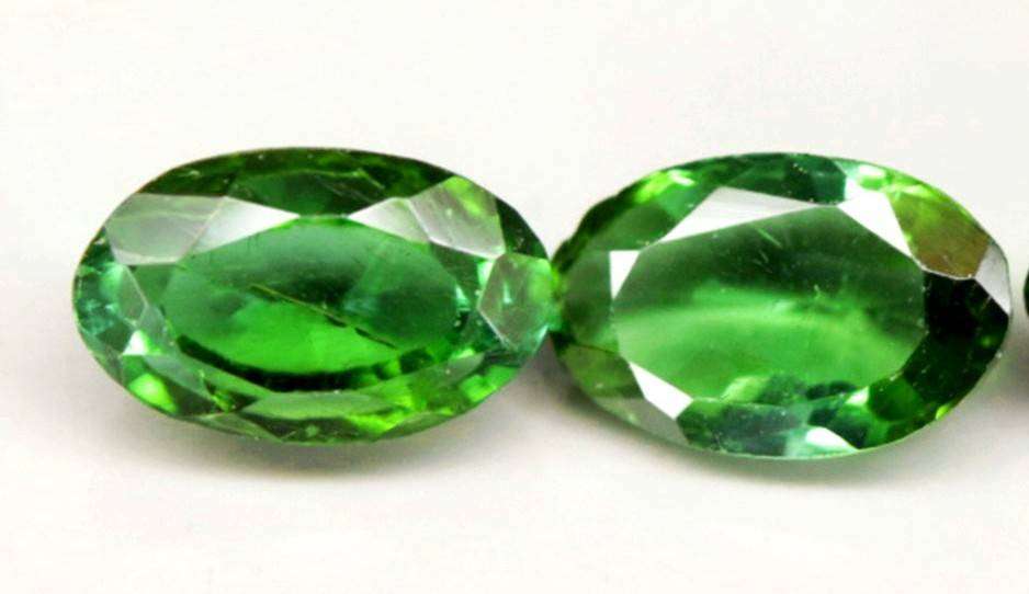 1.24Ct. Tourmaline Green Oval **4 Pieces**Unheated Mozambique Sparking! Natural Gemstone