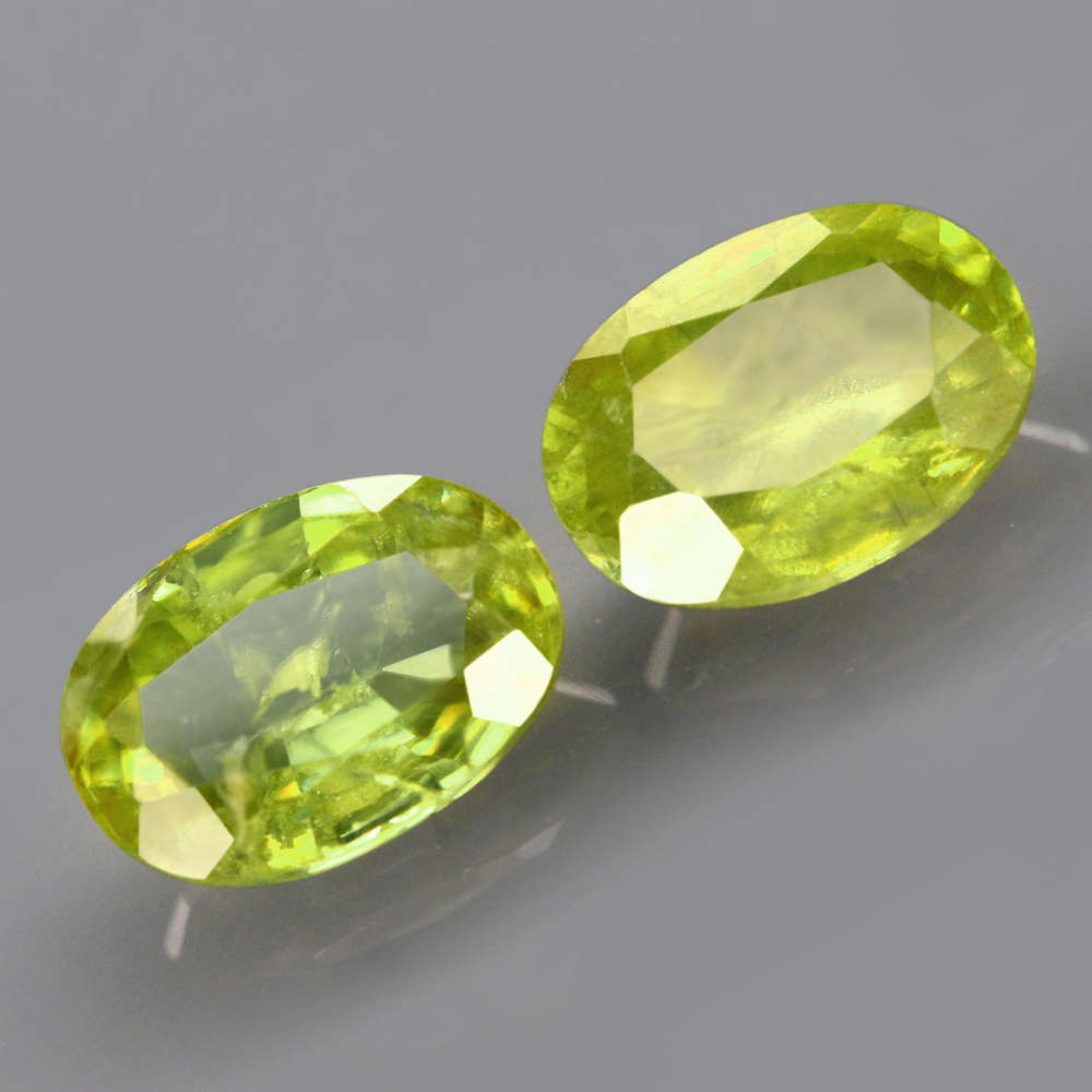 1.21Ct. Sphene Yellowish Green Oval Madagascar Gem Luxurious! Unheated Natural