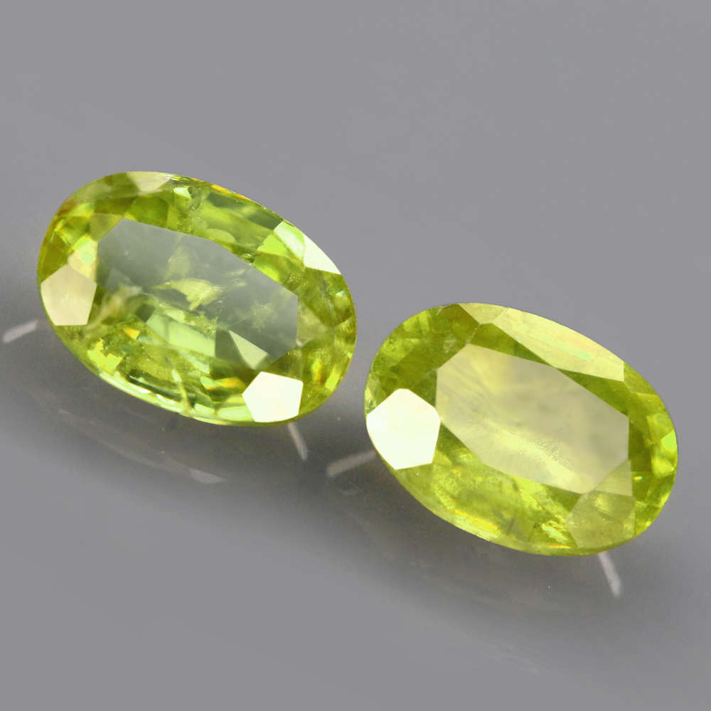 1.21Ct. Sphene Yellowish Green Oval Madagascar Gem Luxurious! Unheated Natural