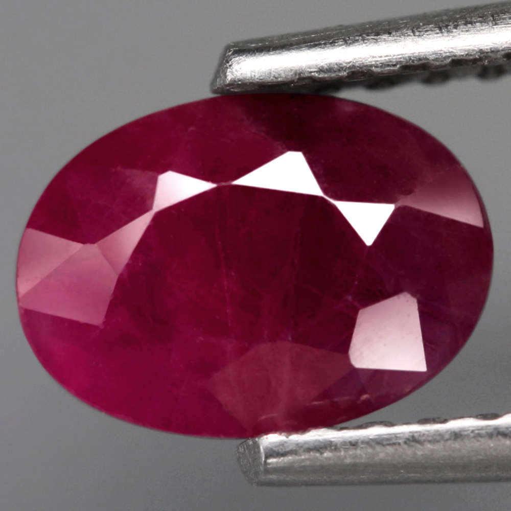 1.16Ct. Ruby Purplish Red Oval Shape Tanzania Gem Good Color! Unheated Natural