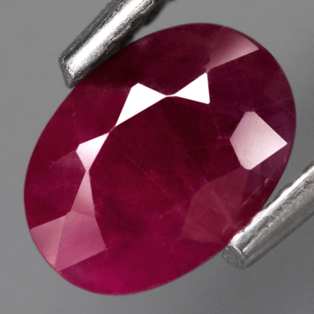 1.16Ct. Ruby Purplish Red Oval Shape Tanzania Gem Good Color! Unheated Natural