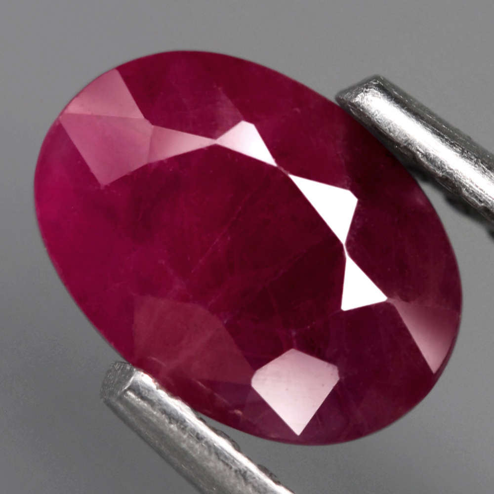 1.16Ct. Ruby Purplish Red Oval Shape Tanzania Gem Good Color! Unheated Natural