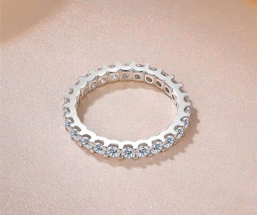 Circular Ring Zircon S925 Sterling Silver