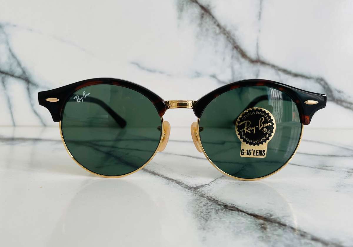 Ray-Ban  ClubRound Classic Sunglasses  RB4246 Tortoise/Green Lense