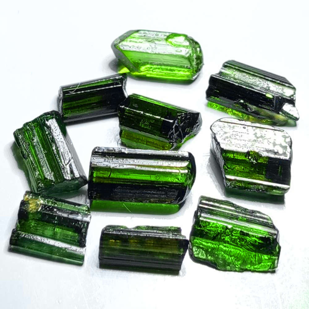 19.53Ct. Tourmaline Green Color Rough Unheated Mine Nigeria Natural Gemstone