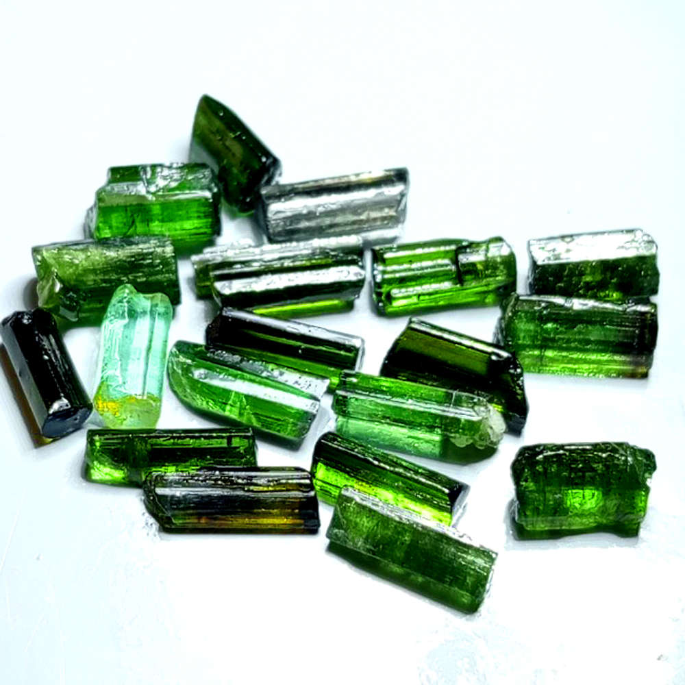 18.38Ct. Tourmaline Green Color Rough Unheated Mine Nigeria Natural Gemstone