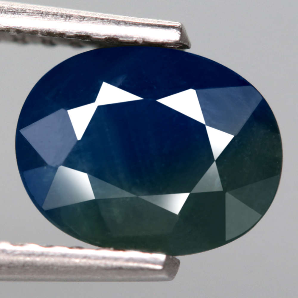 1.59Ct.  Sapphire Blue Green Oval Australia Gem Amazing Color! Normal Heated