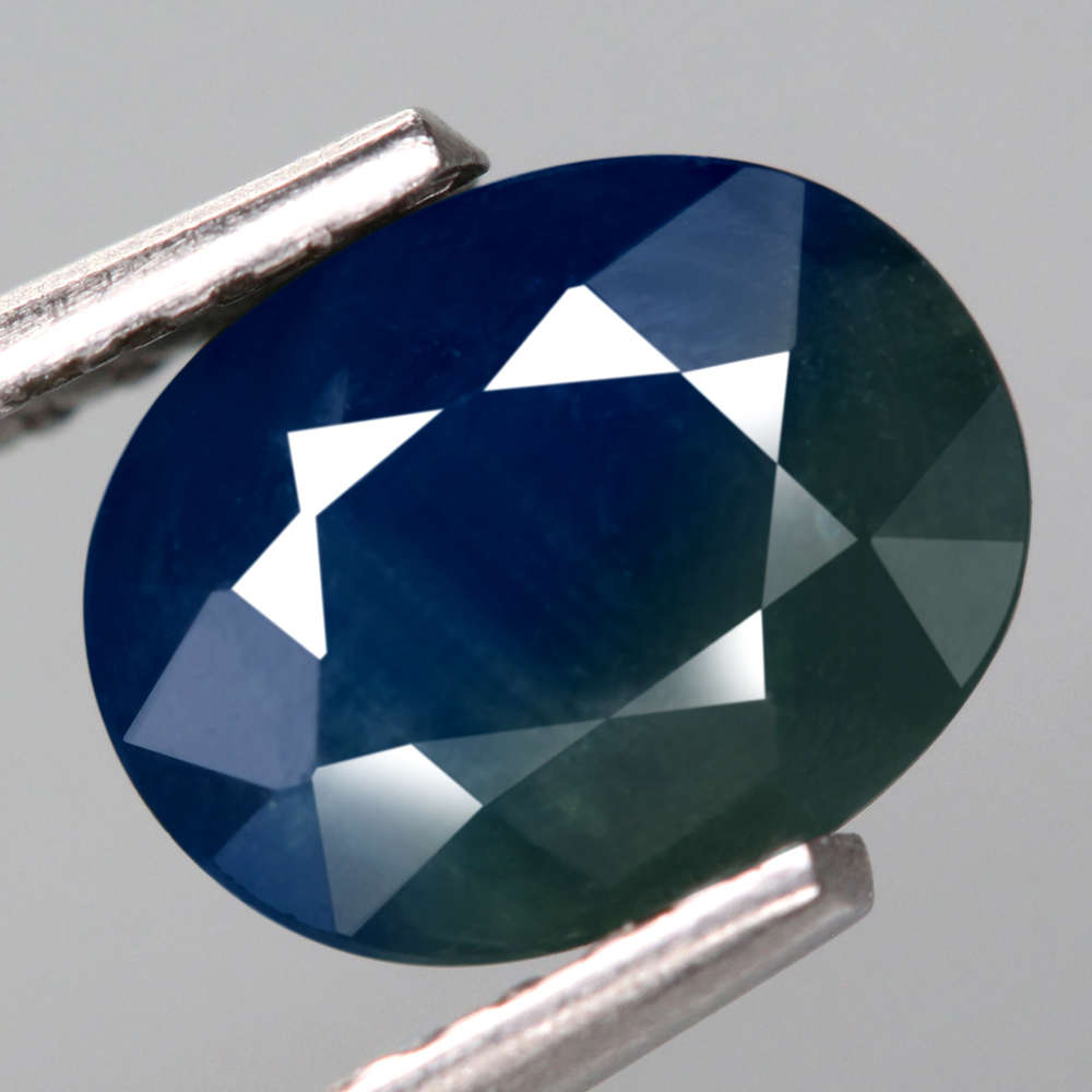 1.59Ct.  Sapphire Blue Green Oval Australia Gem Amazing Color! Normal Heated