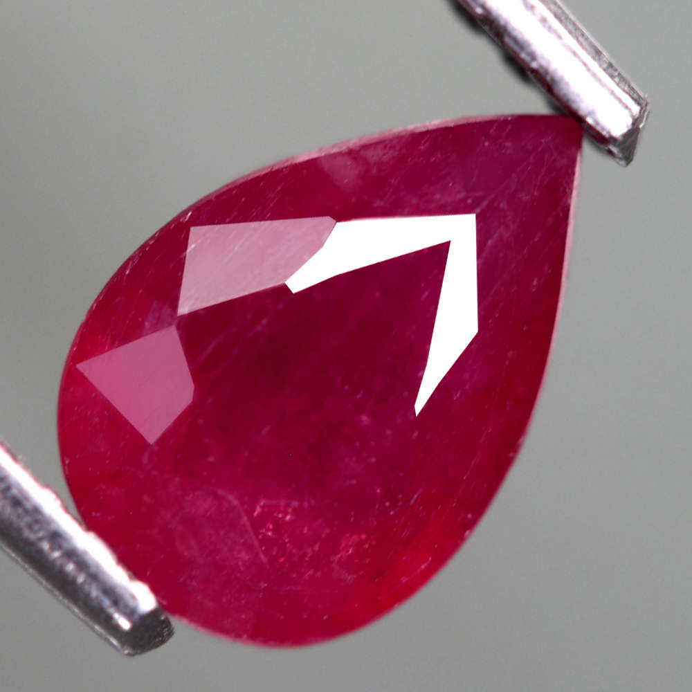 0.89Ct. Ruby Top Red Pear Winza,Tanzania Ravishing Color Normal Heated Gemstone