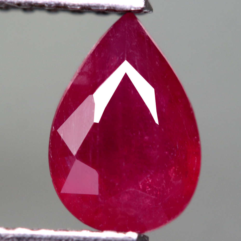 0.89Ct. Ruby Top Red Pear Winza,Tanzania Ravishing Color Normal Heated Gemstone