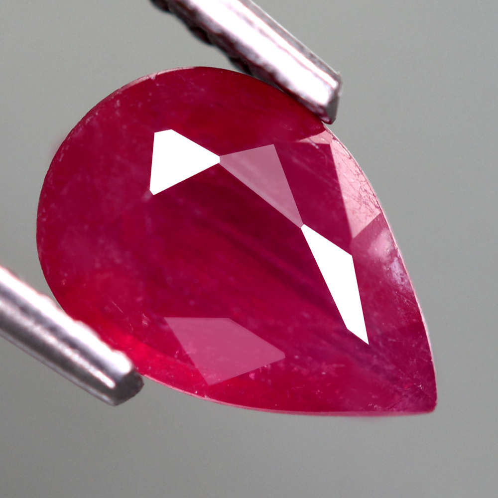 0.89Ct. Ruby Top Red Pear Winza,Tanzania Ravishing Color Normal Heated Gemstone
