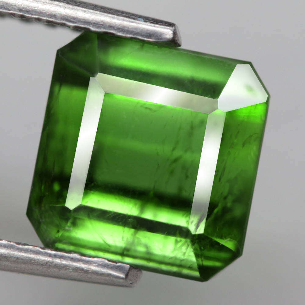 2.48Ct.  Tourmaline Green Emerald Cut Mozambique Ravishing! Natural Gemstone