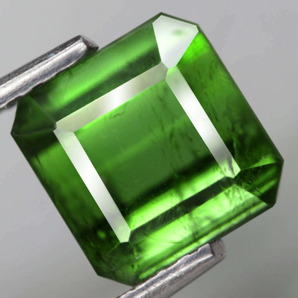 2.48Ct.  Tourmaline Green Emerald Cut Mozambique Ravishing! Natural Gemstone