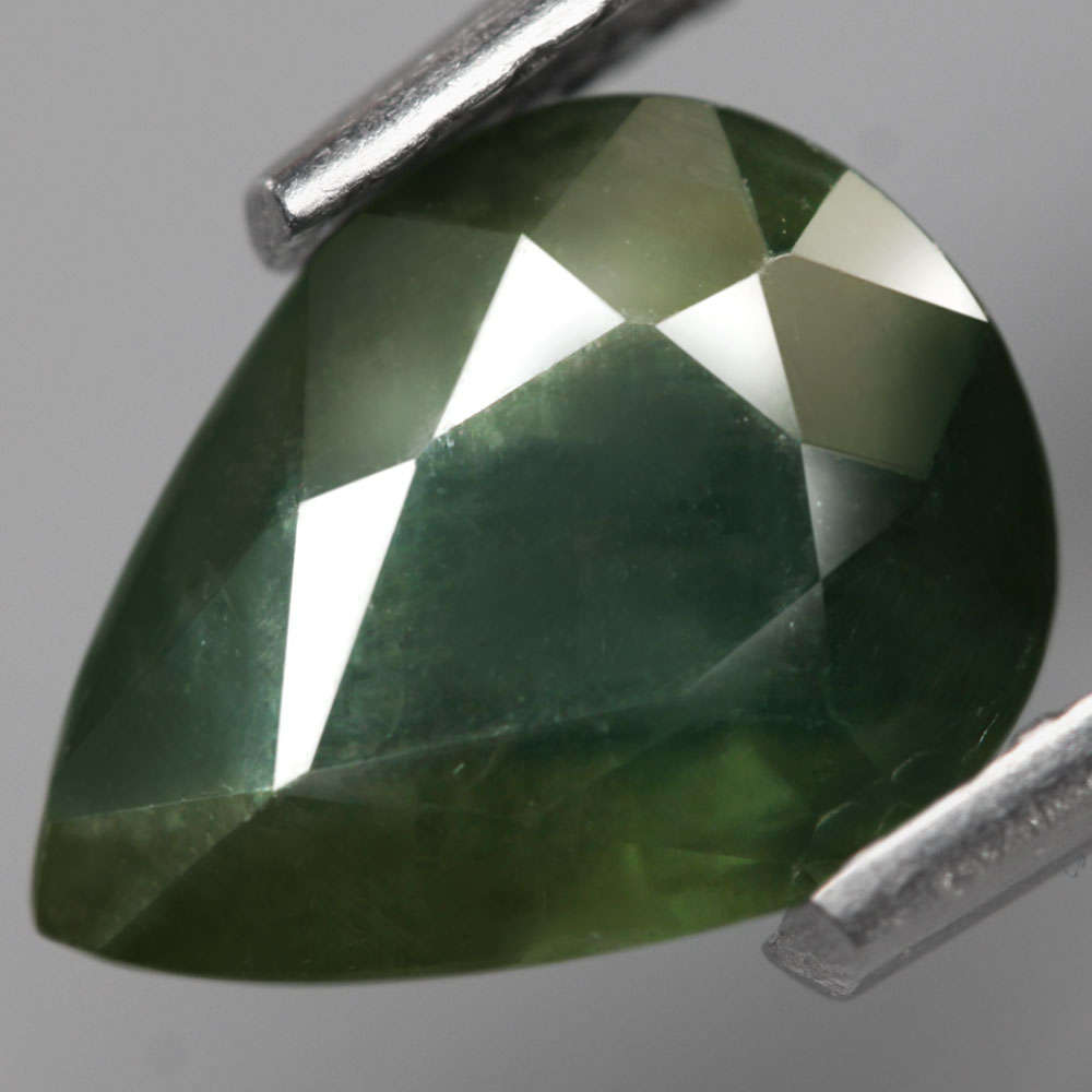 1.54Ct.  Sapphire Green Pear Australia Gem Ravishing Colour Normal Heated Gemstone