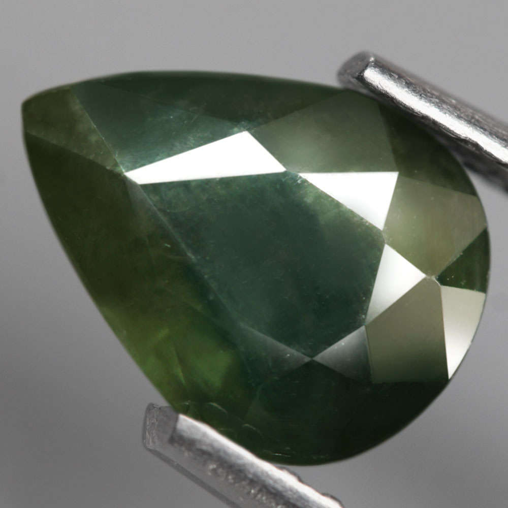 1.54Ct.  Sapphire Green Pear Australia Gem Ravishing Colour Normal Heated Gemstone
