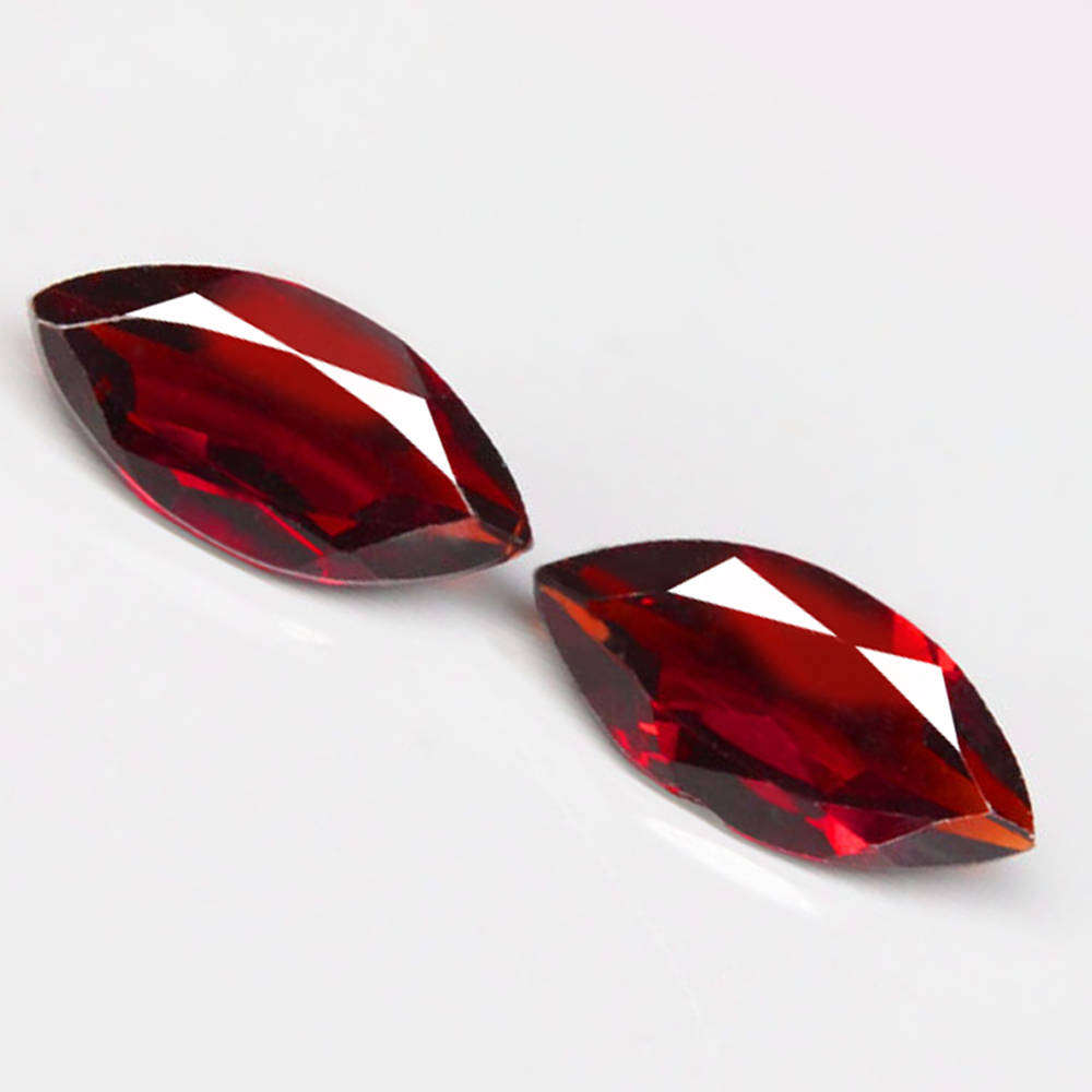 2.02Ct. Spessartine Garnet Red Maquise **PAIR**Untreated Namibia Glowing Natural Gemstone