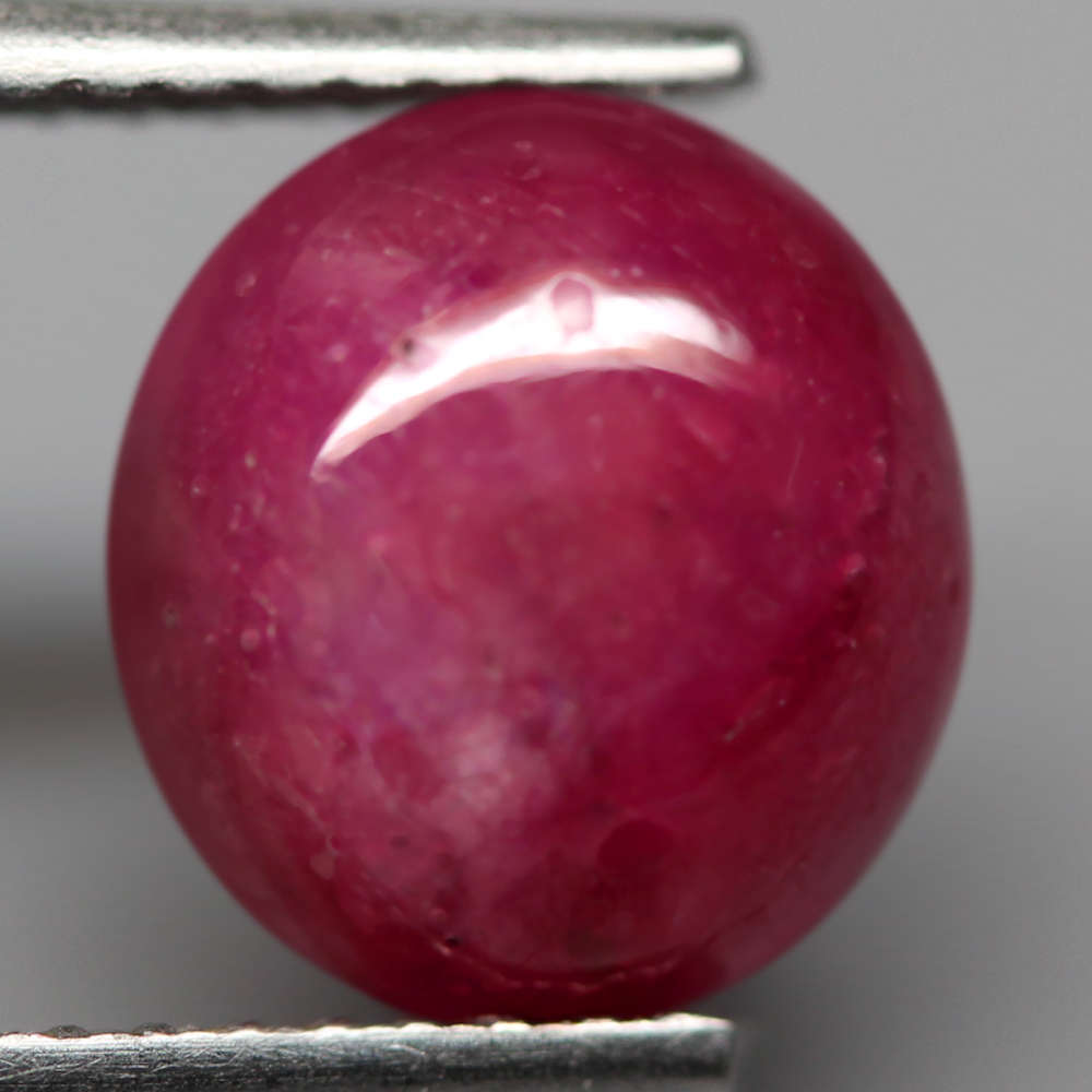 3.34Ct.Ruby Star 6 Rays Pinkish Red Oval Cabochon  Gemstone Mozambique Amazing!