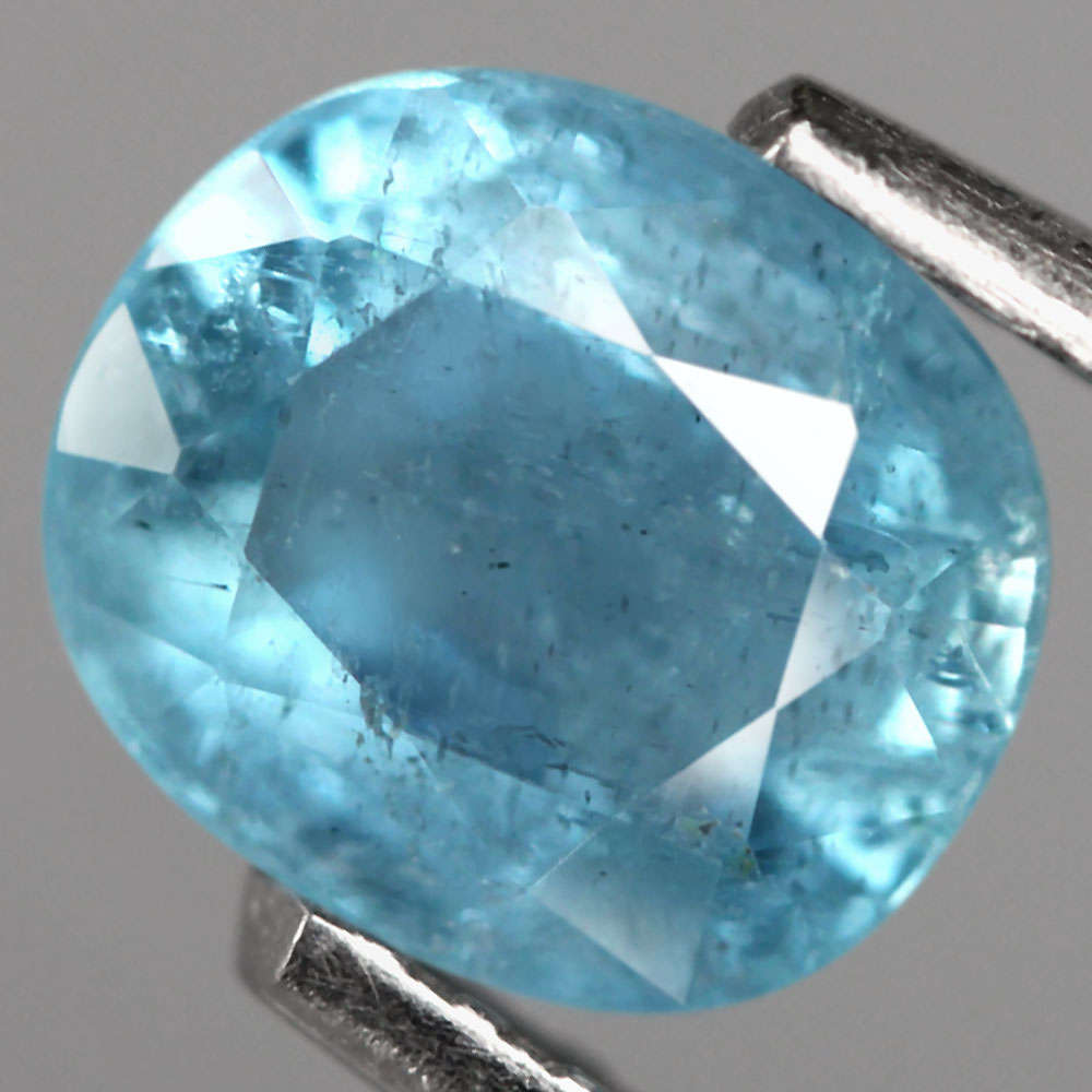 0.81Ct. Aquamarine Sea Blue Oval Brazil Precious Gem Ravishing!Unheated Natural