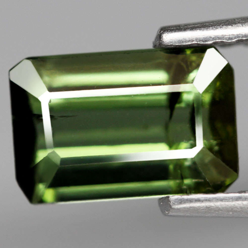 1.08Ct. Tourmaline Green Emerald Cut Mozambique Gem Ravishing Unheated Gemstone