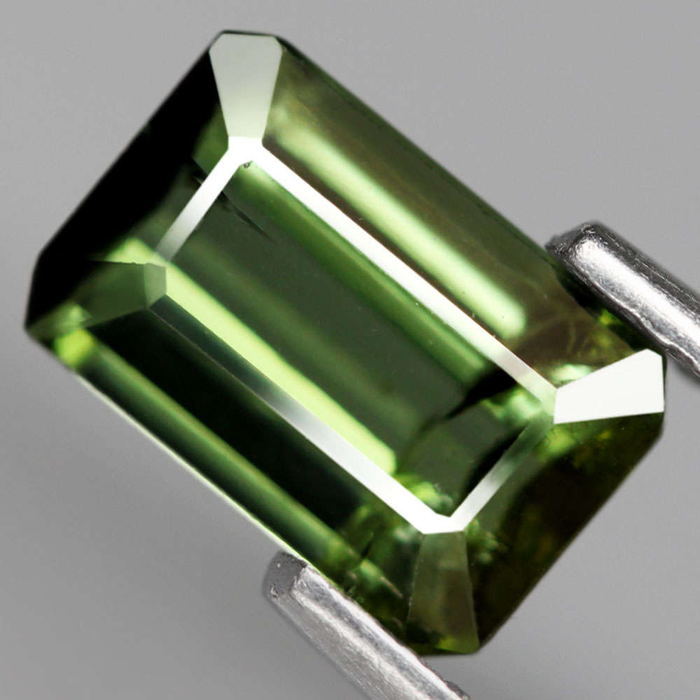 1.08Ct. Tourmaline Green Emerald Cut Mozambique Gem Ravishing Unheated Gemstone