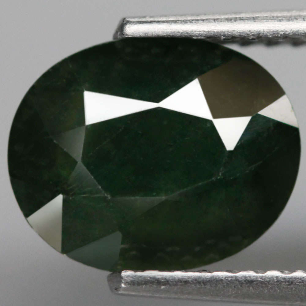 2.12Ct. Sapphire Green Oval  Gem Ravishing Color Normal Heated Natural