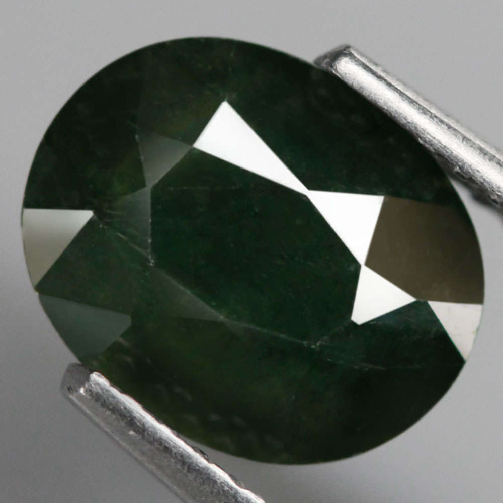 2.12Ct. Sapphire Green Oval  Gem Ravishing Color Normal Heated Natural