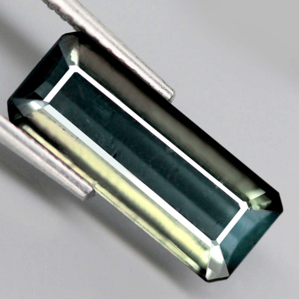2.52Ct.  Tourmaline Blue Green Emerald Cut Mozambique Gem Ravishing Gemstone