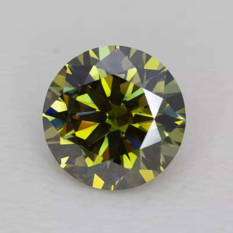 1.00ct Moissanite Olive Round Excellent Cut VVS** Certified GRA**