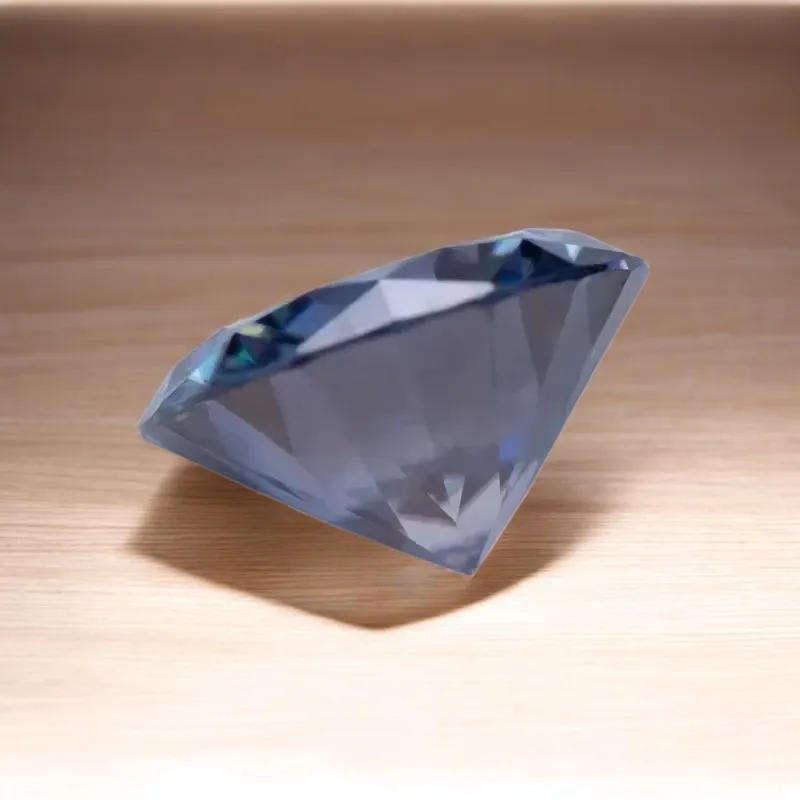 MOISSANITE Sapphire Blue 1CT  VVSI  ROUND **GRA Certified **BRILLIANT CUT