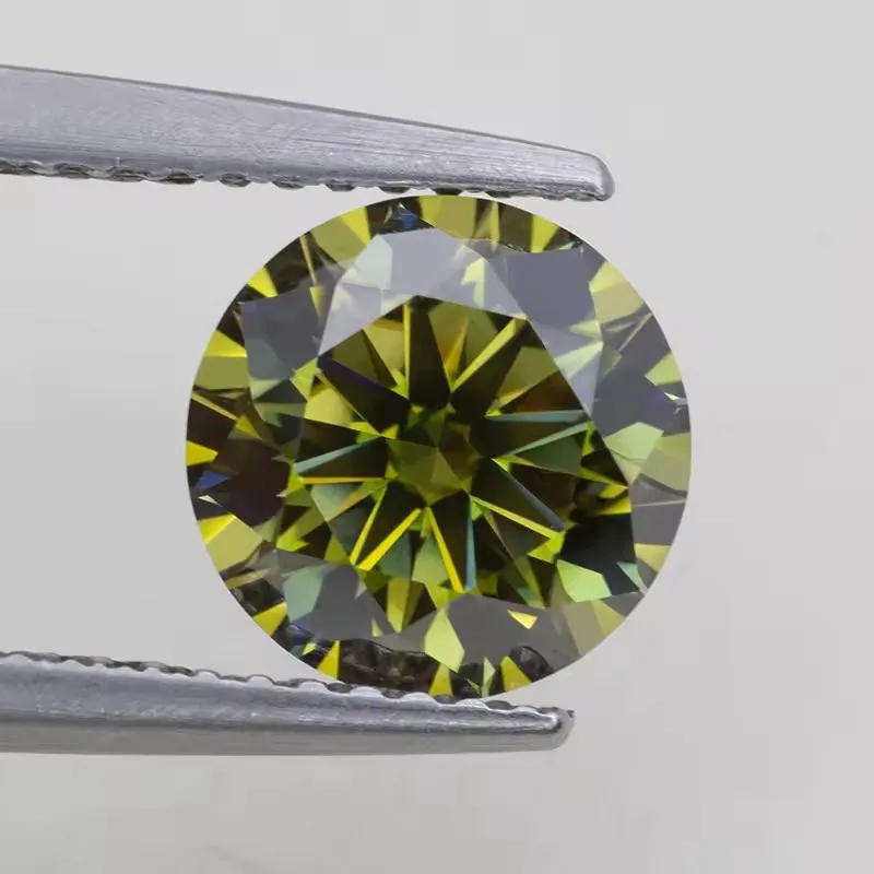 1.00ct Moissanite Olive Round Excellent Cut VVS** Certified GRA**