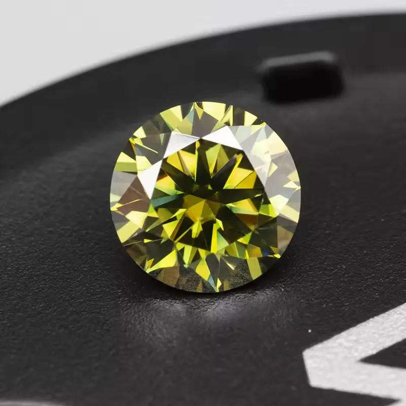 1.00ct Moissanite Olive Round Excellent Cut VVS** Certified GRA**